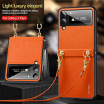 Custodia per telefono SULADA in pelle con texture Litchi + TPU con cinturino, For Samsung Galaxy Z Flip3 5G, For Huawei P50 Pocket