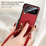 Custodia per telefono SULADA in pelle con texture Litchi + TPU con cinturino, For Samsung Galaxy Z Flip3 5G, For Huawei P50 Pocket