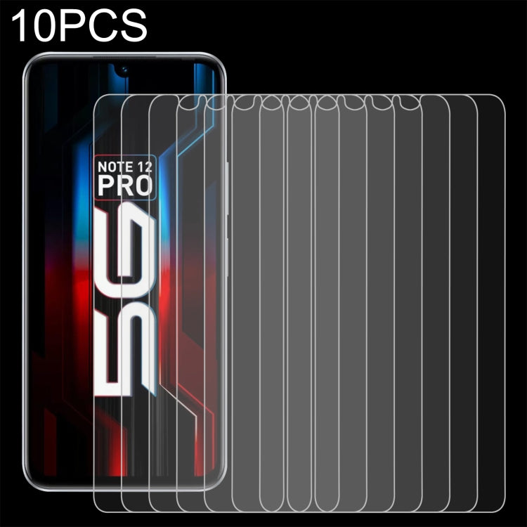 10 pellicole in vetro temperato da 0,26 mm 9H 2,5D, For Infinix Note 12 5G (10 PCS), For Infinix Note 12 Pro 5G (10 PCS)