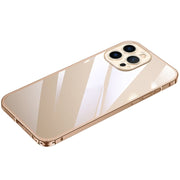 Custodia per telefono trasparente HD con struttura in metallo, For iPhone 14, For iPhone 14 Plus, For iPhone 14 Pro, For iPhone 14 Pro Max