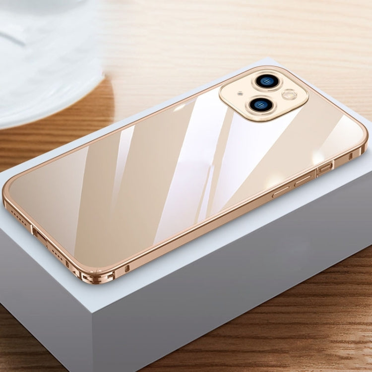 Custodia per telefono trasparente HD con struttura in metallo, For iPhone 14, For iPhone 14 Plus, For iPhone 14 Pro, For iPhone 14 Pro Max