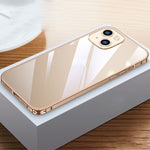 Custodia trasparente con struttura in metallo per iPhone 14