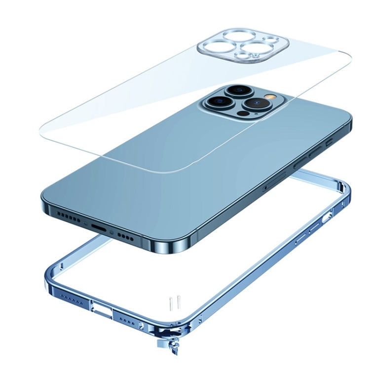 Custodia trasparente con struttura in metallo per iPhone 14