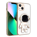 Cassa del telefono del supporto dell'astronauta di placcatura, For iPhone 12 Pro Max, For iPhone 12 Pro