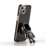 Cassa del telefono del supporto dell'astronauta di placcatura, For iPhone 12 Pro Max, For iPhone 12 Pro