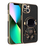 Cassa del telefono del supporto dell'astronauta di placcatura, For iPhone 12, For iPhone 12 mini