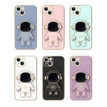 Cassa del telefono del supporto dell'astronauta di placcatura, For iPhone 12, For iPhone 12 mini