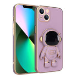 Cassa del telefono del supporto dell'astronauta di placcatura, For iPhone 11 Pro Max, For iPhone 11 Pro