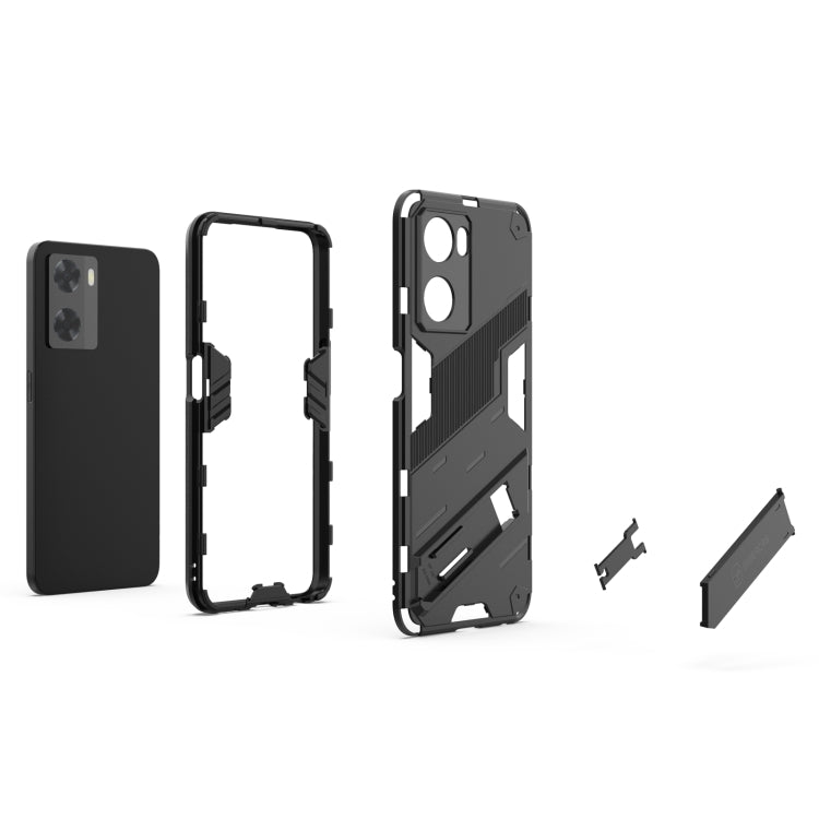 Punk Armor 2 in 1 PC + custodia per telefono antiurto in TPU con supporto invisibile, For OPPO A57 4G Global