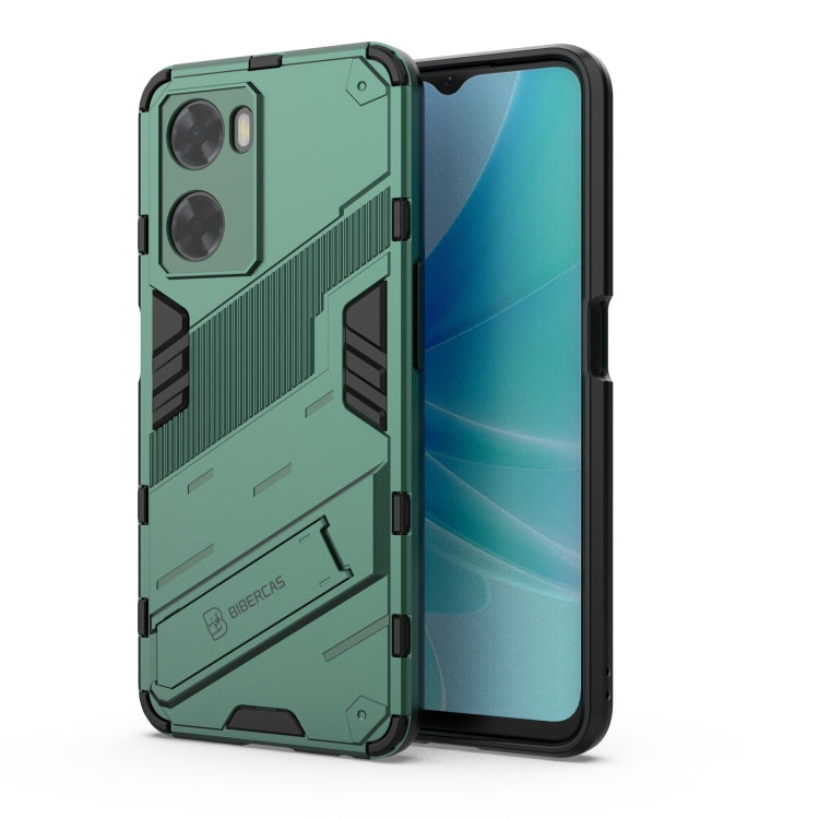 Punk Armor 2 in 1 PC + custodia per telefono antiurto in TPU con supporto invisibile, For OPPO A57 4G Global