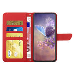 HT03 Cassa del telefono di cuoio di vibrazione impressa farfalla di sensibilità della pelle, For OPPO Realme C30, For OPPO Reno7 A, For Samsung Galaxy M13