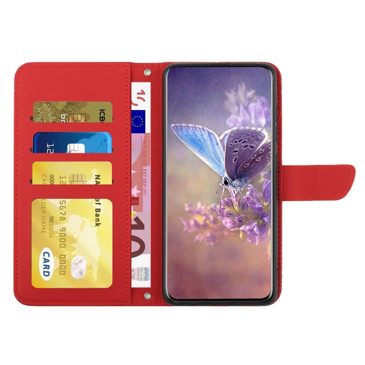 HT03 Cassa del telefono di cuoio di vibrazione impressa farfalla di sensibilità della pelle, For OPPO Realme C30, For OPPO Reno7 A, For Samsung Galaxy M13