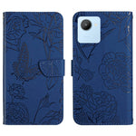 HT03 Cassa del telefono di cuoio di vibrazione impressa farfalla di sensibilità della pelle, For OPPO Realme C30, For OPPO Reno7 A, For Samsung Galaxy M13