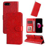 Custodia per telefono in pelle di girasole goffrata, For iPhone XS Max, For iPhone SE 2022 / SE 2020 / 7 / 8, For iPhone 7 Plus / 8 Plus
