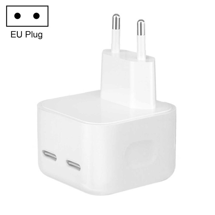 Caricabatterie PD da 50 W con doppia porta USB-C / Type-C, PD 50W EU Plug, PD 50W US Plug