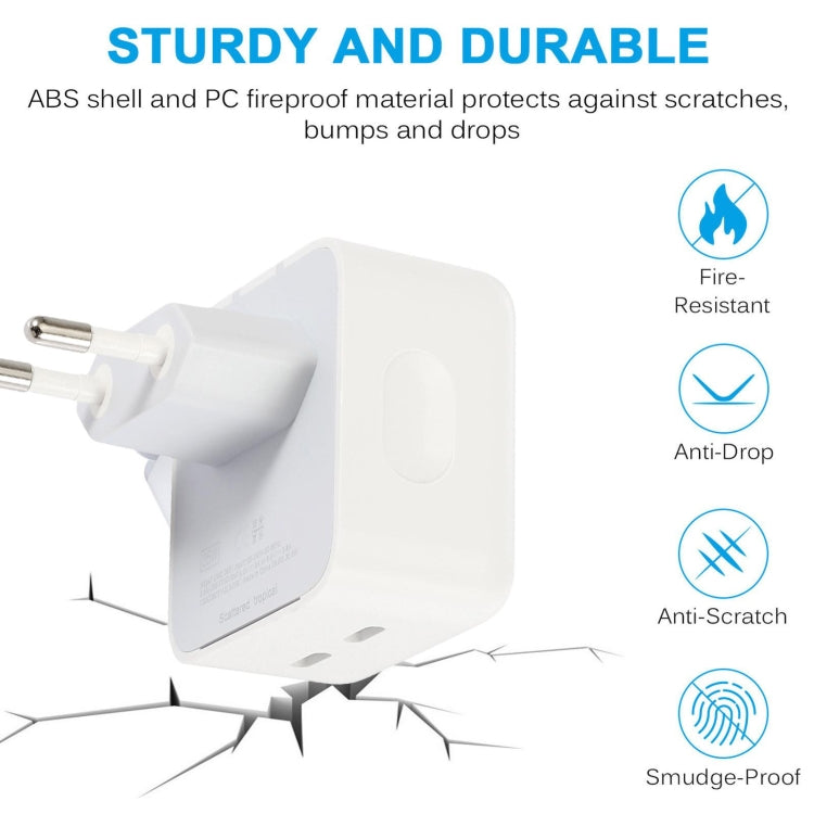 Caricabatterie PD da 50 W con doppia porta USB-C / Type-C, PD 50W EU Plug, PD 50W US Plug