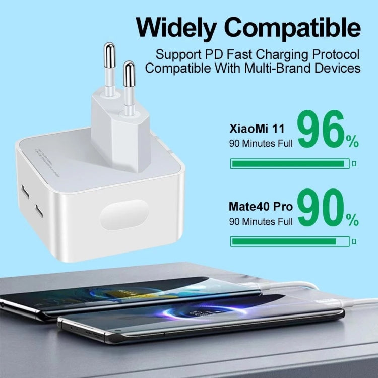 Caricabatterie PD da 50 W con doppia porta USB-C / Type-C, PD 50W EU Plug, PD 50W US Plug
