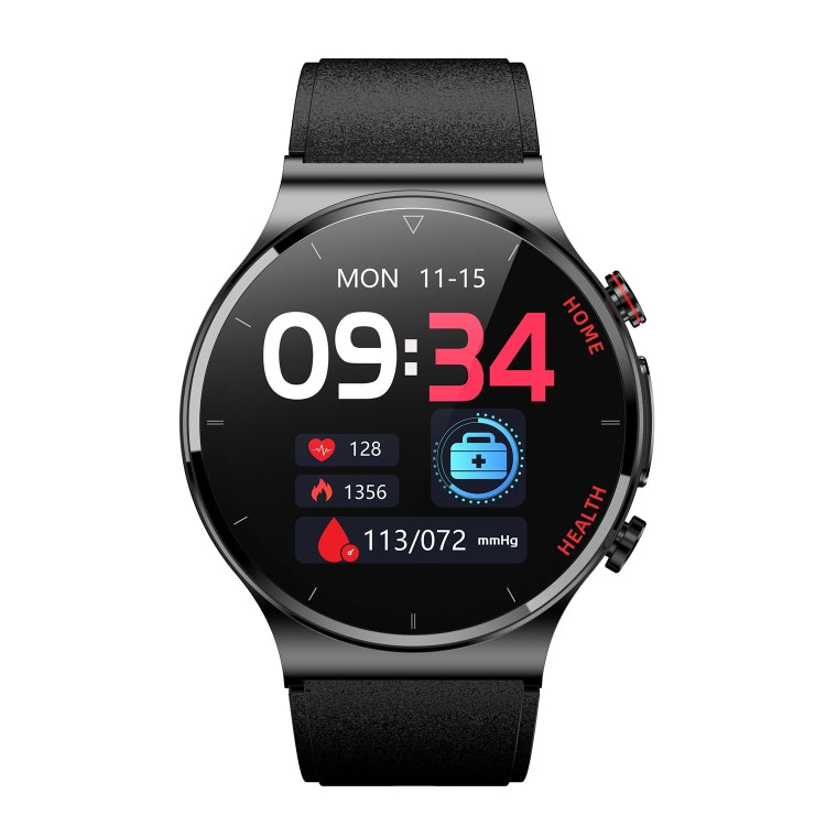 E300 Cinturino per orologio in TPU con schermo da 1,32 pollici Smart Health Watch Supporta il monitoraggio della temperatura corporea, monitoraggio ECG della pressione sanguigna