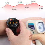 E300 Cinturino per orologio in TPU con schermo da 1,32 pollici Smart Health Watch Supporta il monitoraggio della temperatura corporea, monitoraggio ECG della pressione sanguigna