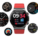 E300 Cinturino per orologio in pelle con schermo da 1,32 pollici Smart Health Watch Supporta il monitoraggio della temperatura corporea, il monitoraggio ECG della pressione sanguigna