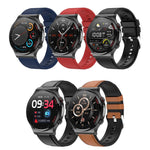 E300 Cinturino per orologio in pelle con schermo da 1,32 pollici Smart Health Watch Supporta il monitoraggio della temperatura corporea, il monitoraggio ECG della pressione sanguigna