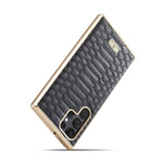 Fierre Shann Python Texture galvanica Custodia per cellulare in PU, For Samsung Galaxy S22 5G, For Samsung Galaxy S22+ 5G, For Samsung Galaxy S22 Ultra 5G