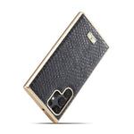 Fierre Shann Snake Texture Galvanotecnica Custodia per cellulare in PU, For Samsung Galaxy S22 5G, For Samsung Galaxy S22+ 5G, For Samsung Galaxy S22 Ultra 5G