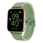 FW02 Orologio intelligente con cinturino in silicone con schermo quadrato da 1,7 pollici supporta la frequenza cardiaca, il monitoraggio dell'ossigeno nel sangue