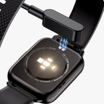 FW02 Orologio intelligente con cinturino in silicone con schermo quadrato da 1,7 pollici supporta la frequenza cardiaca, il monitoraggio dell'ossigeno nel sangue