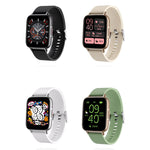 FW02 Orologio intelligente con cinturino in silicone con schermo quadrato da 1,7 pollici supporta la frequenza cardiaca, il monitoraggio dell'ossigeno nel sangue