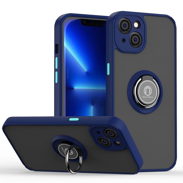 Custodia per telefono Q Shadow 1 serie TPU + PC con supporto ad anello, For iPhone 14