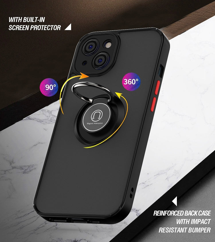 Custodia per telefono Q Shadow 1 serie TPU + PC con supporto ad anello, For iPhone 14