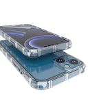 Custodia protettiva trasparente in TPU anti-caduta a doppio osso dritto, For iPhone 14, For iPhone 14 Plus, For iPhone 14 Pro, For iPhone 14 Pro Max