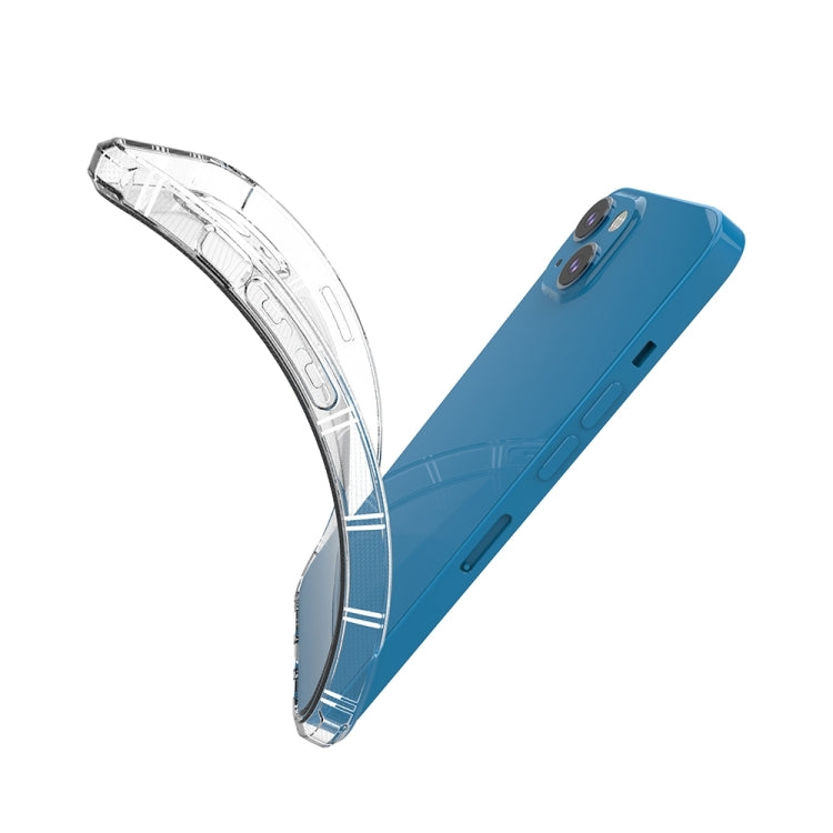 Custodia protettiva trasparente in TPU anti-caduta a doppio osso dritto, For iPhone 14, For iPhone 14 Plus, For iPhone 14 Pro, For iPhone 14 Pro Max