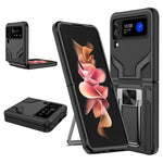 Custodia per telefono antiurto per armatura magnetica con cavalletto 2 in 1, For Samsung Galaxy Z Flip4