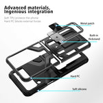 Custodia per telefono antiurto per armatura magnetica con cavalletto 2 in 1, For Samsung Galaxy Z Flip4
