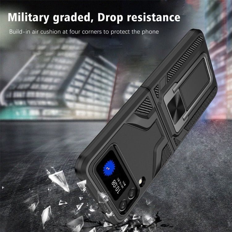 Custodia per telefono antiurto per armatura magnetica con cavalletto 2 in 1, For Samsung Galaxy Z Flip4