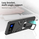 Custodia per telefono antiurto per armatura magnetica con cavalletto 2 in 1, For Samsung Galaxy Z Flip4
