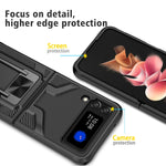 Custodia per telefono antiurto per armatura magnetica con cavalletto 2 in 1, For Samsung Galaxy Z Flip4