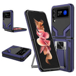 Custodia per telefono antiurto per armatura magnetica con cavalletto 2 in 1, For Samsung Galaxy Z Flip4