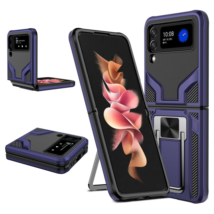 Custodia per telefono antiurto per armatura magnetica con cavalletto 2 in 1, For Samsung Galaxy Z Flip4
