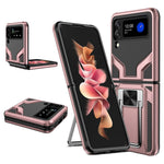 Custodia per telefono antiurto per armatura magnetica con cavalletto 2 in 1, For Samsung Galaxy Z Flip4