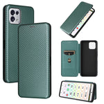 Custodia per telefono in pelle magnetica con trama in fibra di carbonio, For Tone E22, For vivo S12 5G / V23 5G, For Redmi Note 11T Pro / Note 11T Pro+ 5G, For Motorola Moto G42
