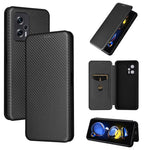 Custodia per telefono in pelle magnetica con trama in fibra di carbonio, For Tone E22, For vivo S12 5G / V23 5G, For Redmi Note 11T Pro / Note 11T Pro+ 5G, For Motorola Moto G42