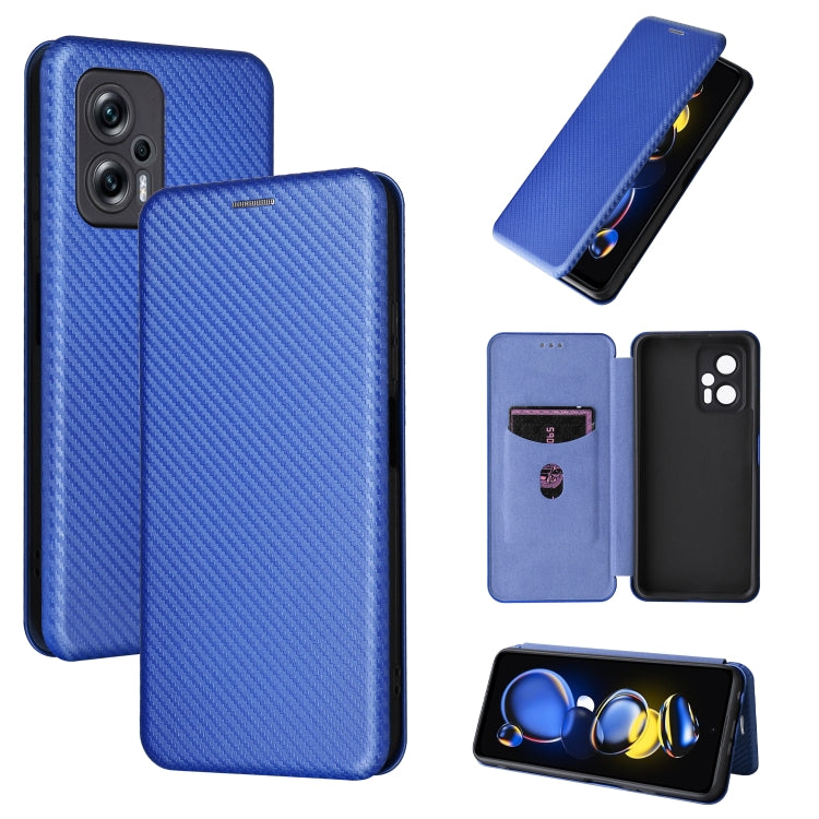 Custodia per telefono in pelle magnetica con trama in fibra di carbonio, For Tone E22, For vivo S12 5G / V23 5G, For Redmi Note 11T Pro / Note 11T Pro+ 5G, For Motorola Moto G42