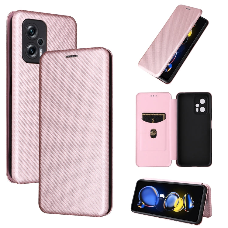 Custodia per telefono in pelle magnetica con trama in fibra di carbonio, For Tone E22, For vivo S12 5G / V23 5G, For Redmi Note 11T Pro / Note 11T Pro+ 5G, For Motorola Moto G42