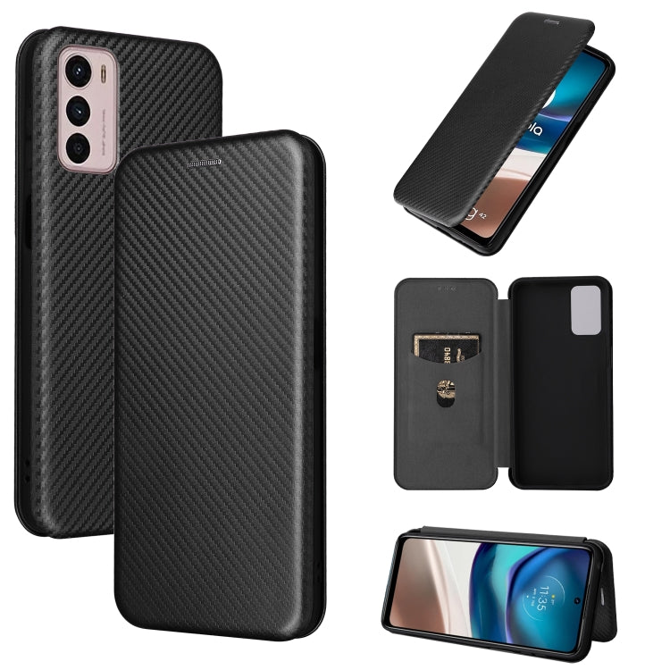Custodia per telefono in pelle magnetica con trama in fibra di carbonio, For Tone E22, For vivo S12 5G / V23 5G, For Redmi Note 11T Pro / Note 11T Pro+ 5G, For Motorola Moto G42