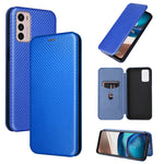 Custodia per telefono in pelle magnetica con trama in fibra di carbonio, For Tone E22, For vivo S12 5G / V23 5G, For Redmi Note 11T Pro / Note 11T Pro+ 5G, For Motorola Moto G42