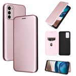 Custodia per telefono in pelle magnetica con trama in fibra di carbonio, For Tone E22, For vivo S12 5G / V23 5G, For Redmi Note 11T Pro / Note 11T Pro+ 5G, For Motorola Moto G42