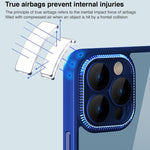Custodia antiurto in metallo + acrilico + TPU, For iPhone 14, For iPhone 14 Plus, For iPhone 14 Pro, For iPhone 14 Pro Max